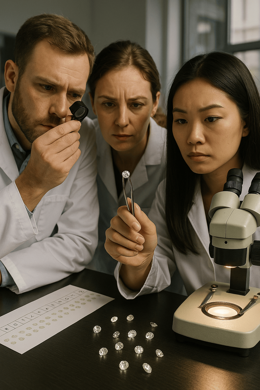 Bright Assignment diamond color grading team at work